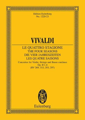 Die vier Jahreszeiten, op.8/1 VIVALDI Partition Petit format