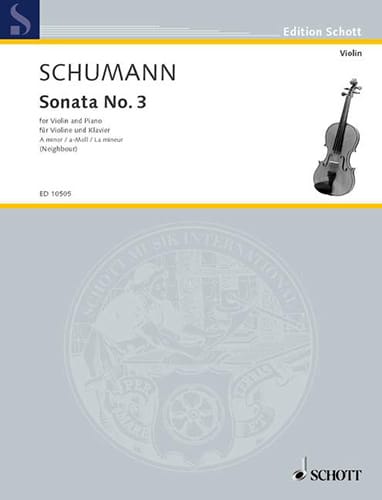 Sonata n° 3 a-Moll SCHUMANN Partition Violon