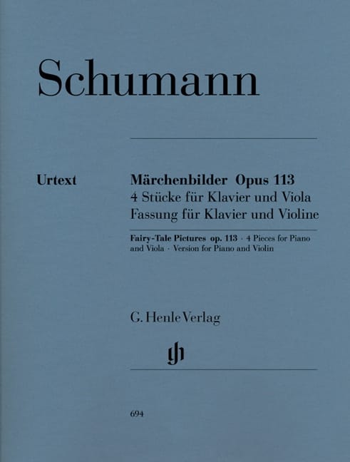 Märchenbilder op. 113 pour violon et piano SCHUMANN Partition Violon