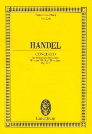 Orgel-Konzert B-Dur, op. 7/3 B-Dur HAENDEL Partition Petit format