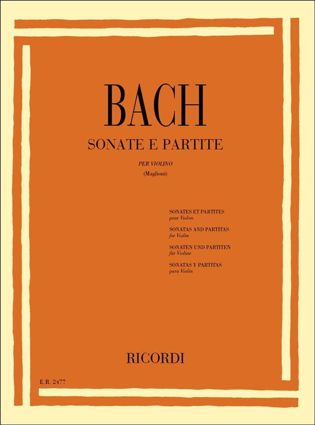 6 Sonates et Partitas BACH Partition Violon