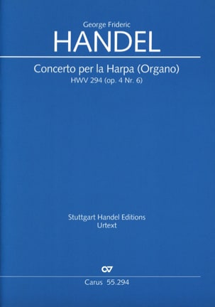 Concerto pour harpe ou orgue HWV 294 - Score - HAENDEL - Partition