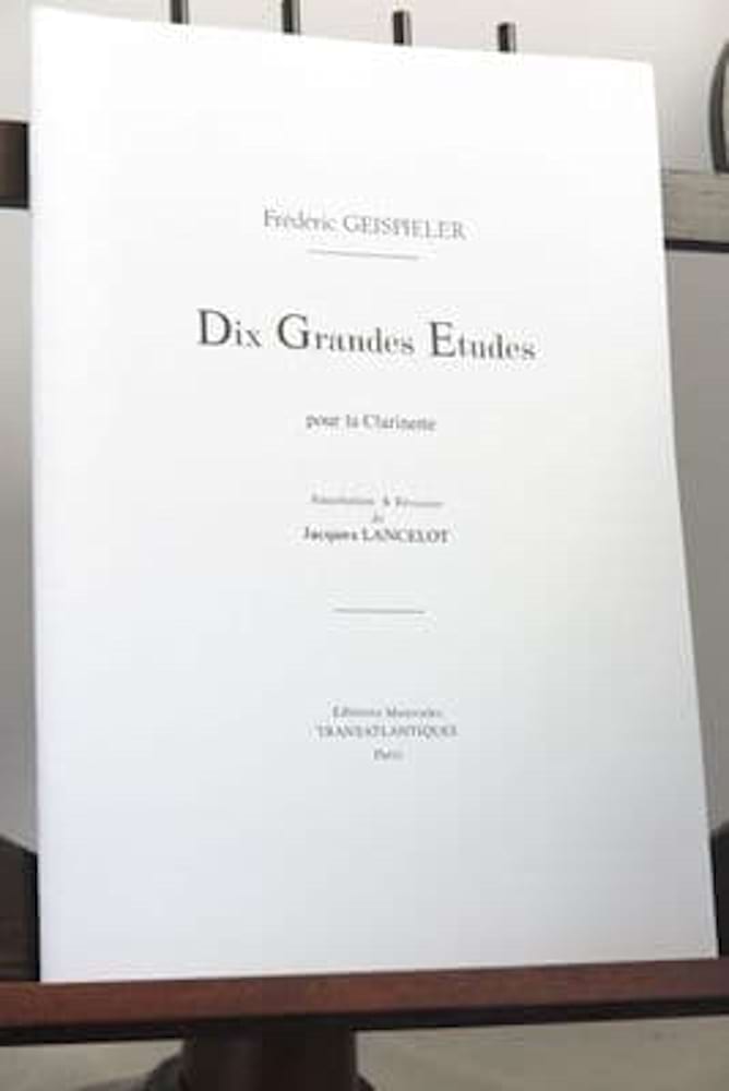 10 Grandes études - Frédéric Geispieler - Partition - Clarinette