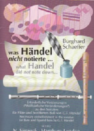 Was Händel nicht notierte - Flöte und Bc - HAENDEL - Partition