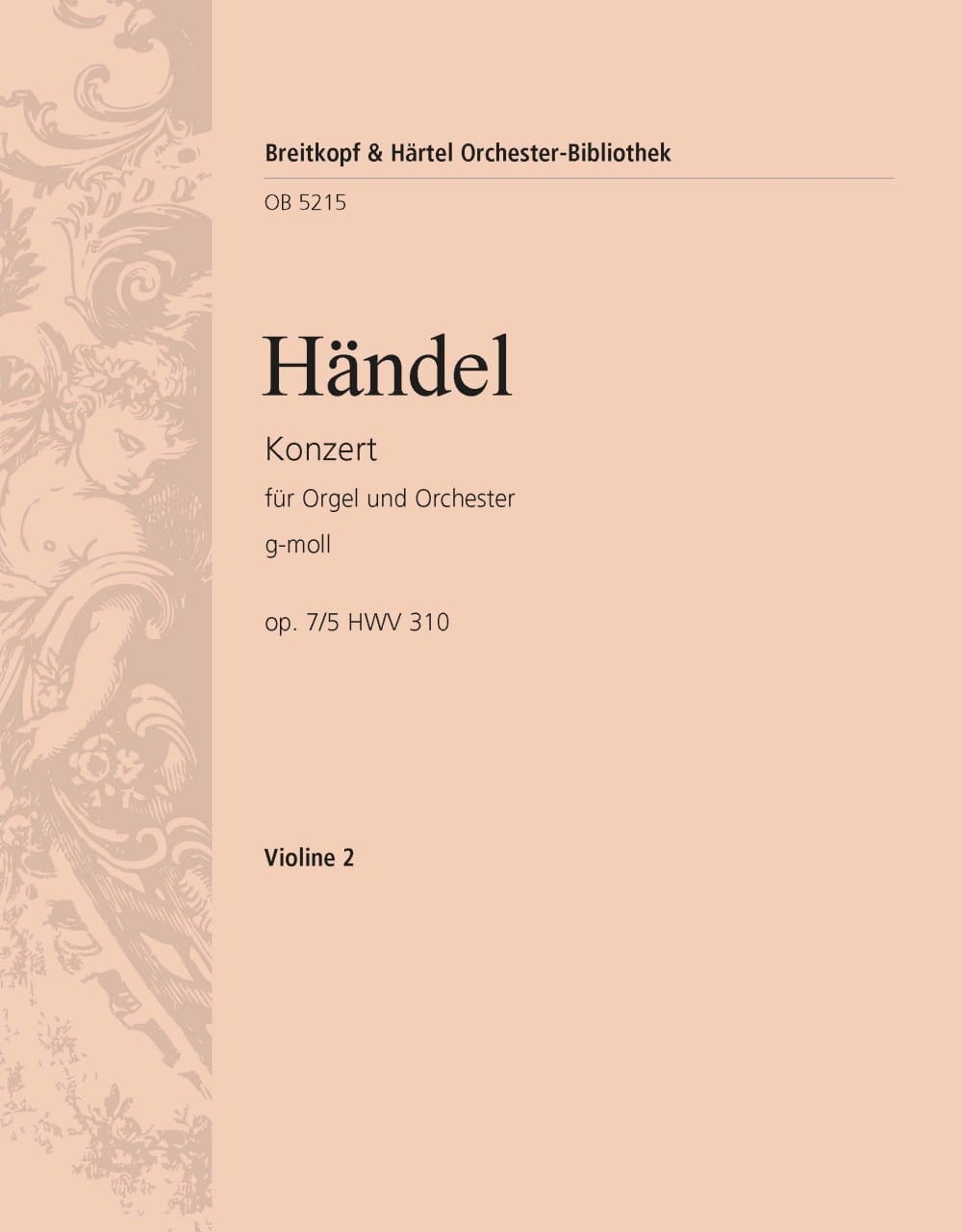Orgelkonzert g-moll op. 7/5 HWV 310 HAENDEL Partition