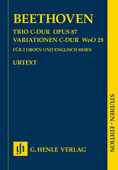 Trio en Ut majeur op. 87 - Variations en Ut majeur WoO 28 pour 2 hautbois et cor