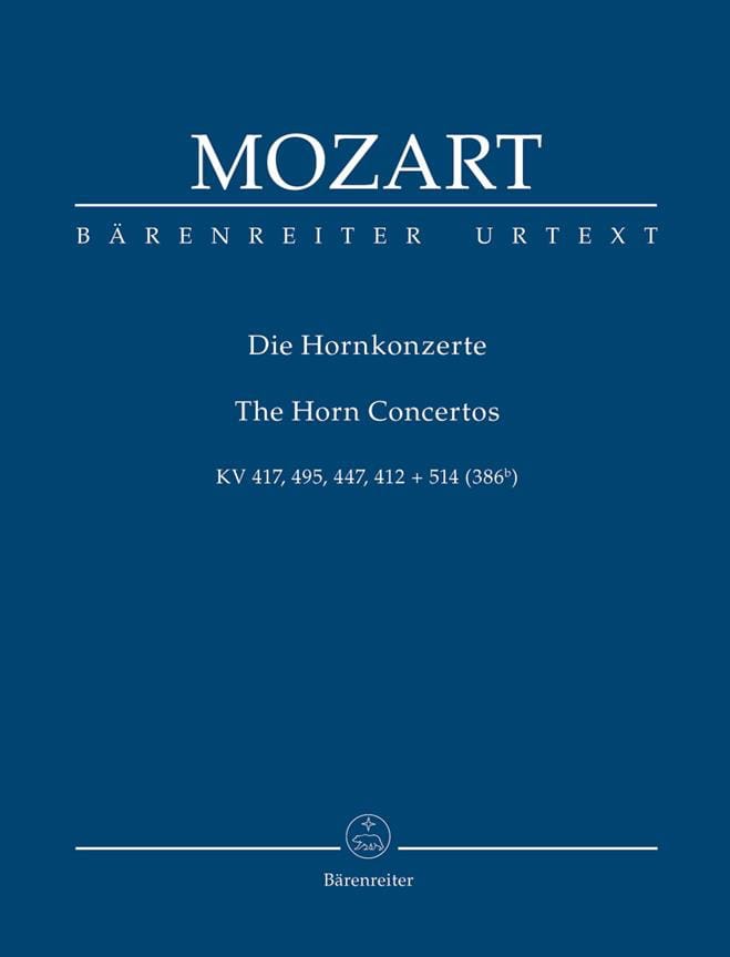 Concertos pour Cor et Orchestre MOZART Partition Petit format