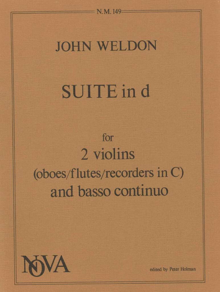 Suite d-moll John Weldon Partition