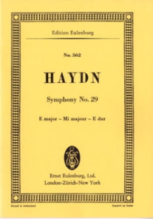 Sinfonie Nr. 29 F-Dur HAYDN Partition Petit format