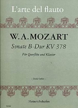 Sonate B-Dur, KV 378 - Flöte Klavier - MOZART - Partition