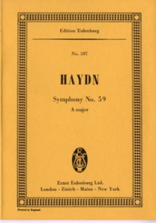 Symphonie Nr. 59 A-Dur HAYDN Partition Petit format