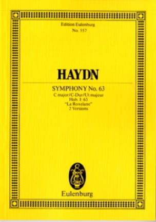 Sinfonie Nr. 63 C-Dur HAYDN Partition Petit format