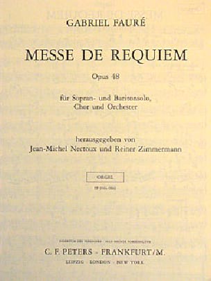 Messe de Requiem D-Moll Op. 48 FAURÉ Partition