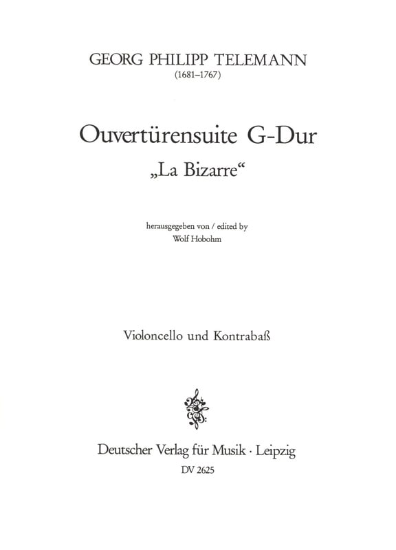Ouvertürensuite G-dur bizarre TELEMANN Partition