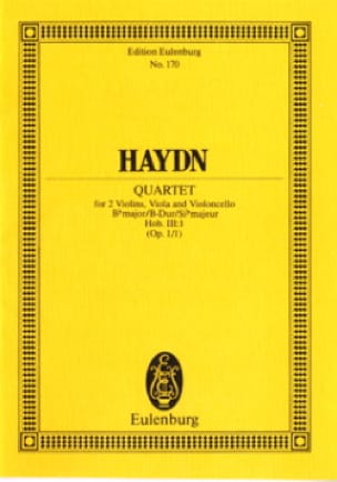 Streich-Quartett B-Dur op. 1 n° 1 HAYDN Partition Petit format