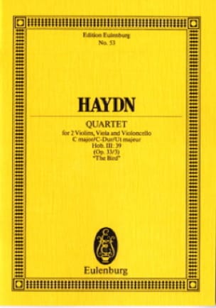 Streich-Quartett C-Dur op. 33 n° 3 HAYDN Partition Petit format