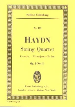 Streich-Quartett Es-Dur op. 9 n° 2 HAYDN Partition Petit format