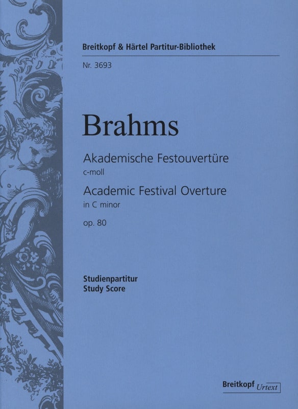 Akademische Festouvertüre C-Moll Op.80 BRAHMS Partition Petit format