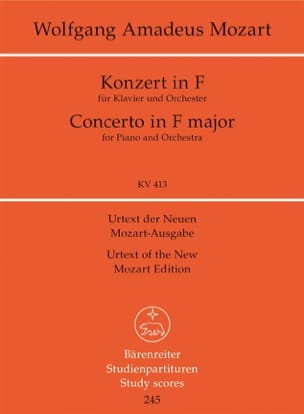 Klavierkonzert F-Dur, Kv 413 MOZART Partition Petit format