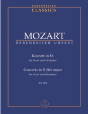 Hornkonzert Nr. 4 Es-Dur Kv 495 - Partitur - MOZART - Partition