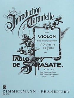 Introduction et Tarantelle SARASATE Partition Violon