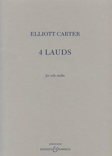 4 Lauds Elliott Carter Partition Violon