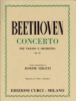 Concerto pour Violon op. 61 BEETHOVEN Partition Violon