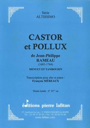 Castor et Pollux RAMEAU Partition Alto