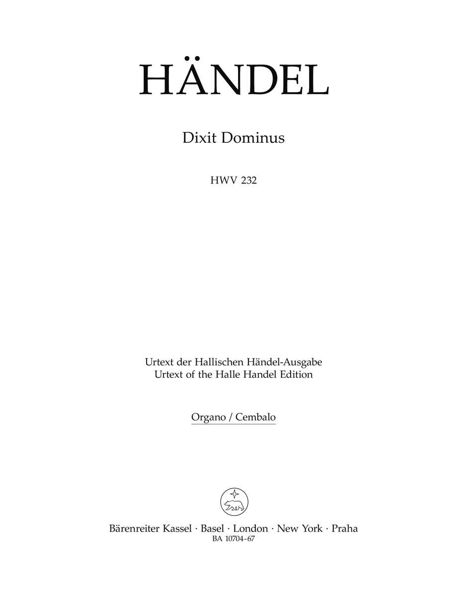 Dixit Dominus HWV 232 - HAENDEL - Partition