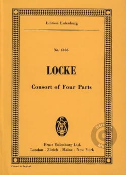 Consort of four parts Matthew Locke Partition Petit format