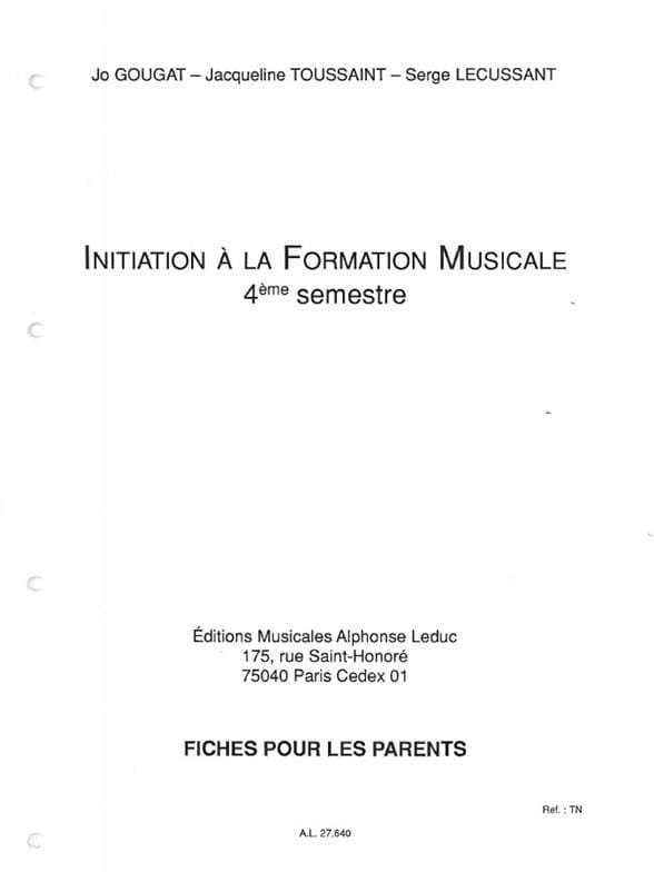 I.F.M. - Fiches parents - 4ème semestre Serge Lecussant Partition