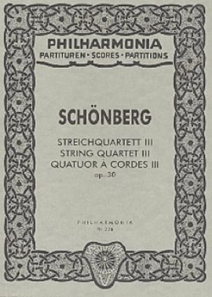 Streichquartett Nr. 3 op. 30 - Partitur - SCHOENBERG - Partition