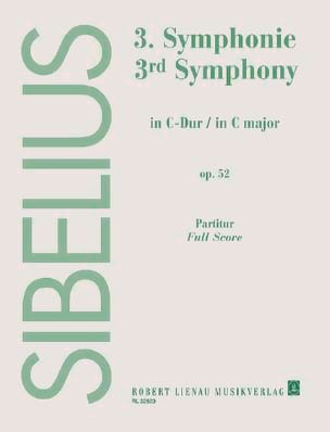 Symphonie no. 3 - Score SIBELIUS Partition Grand format