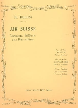 Air suisse op. 20 - Theobald Boehm - Partition - Flûte traversière