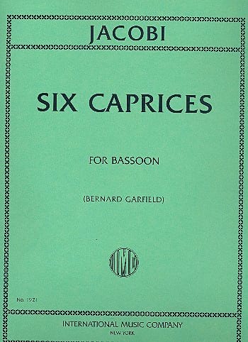 6 caprices / 6 bassoon exercises - Carl Jacobi - Partition - Basson