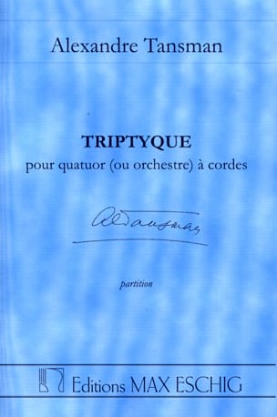 Triptyque Alexandre Tansman Partition Petit format