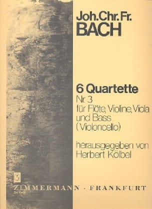 Quatuor N°3 en Do Majeur - Johann Christoph Friedrich Bach - Partition