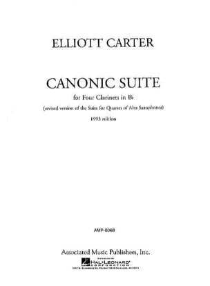 Canonic Suite - Score + Parts Elliott Carter Partition Clarinette