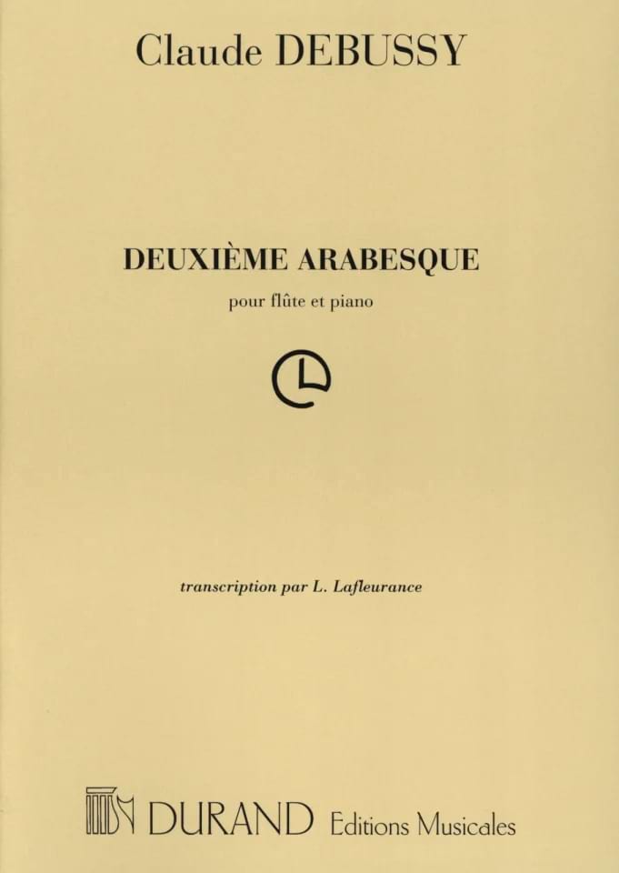 Arabesque n° 2 - Flûte et piano DEBUSSY Partition Flûte traversière