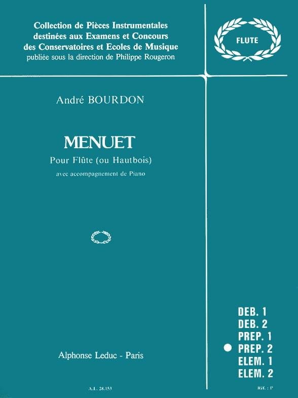 Menuet André Bourdon Partition Flûte traversière