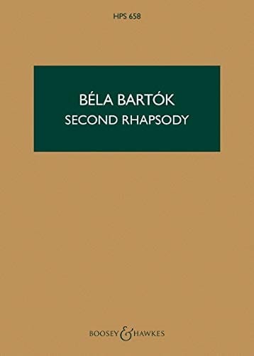 Rhapsody n° 2 BARTOK Partition Petit format