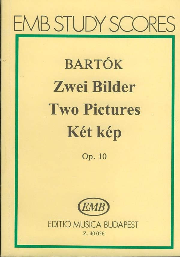 Két Kép - Score BARTOK Partition Petit format