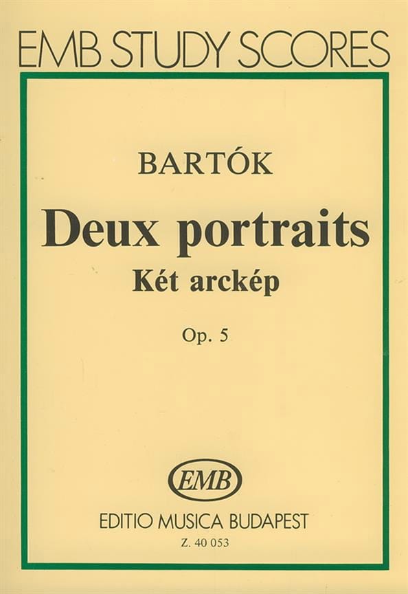 2 Portraits, Opus 5 - Conducteur BARTOK Partition Petit format