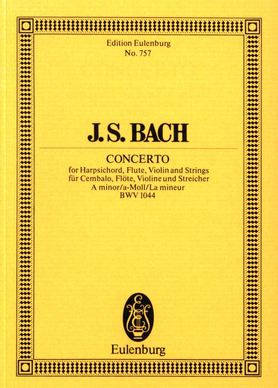 Concerto en la Mineur Bwv 1044 BACH Partition Petit format