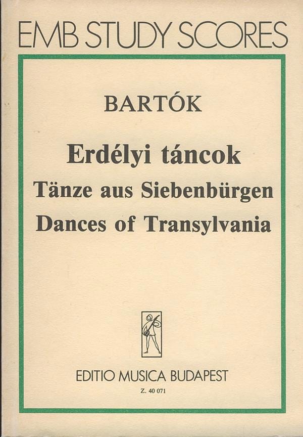 Tänze aus Siebenbürgen - Score - BARTOK - Partition - Petit format