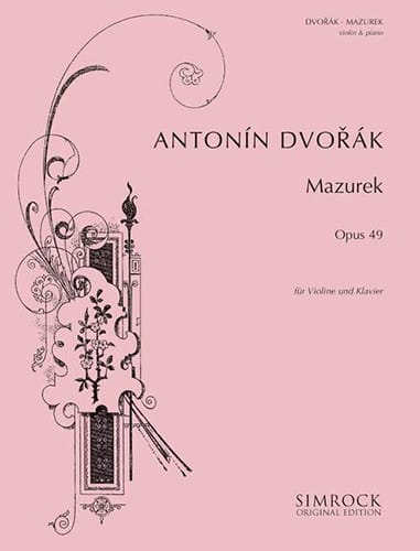 Mazurek op. 49 DVORAK Partition Violon