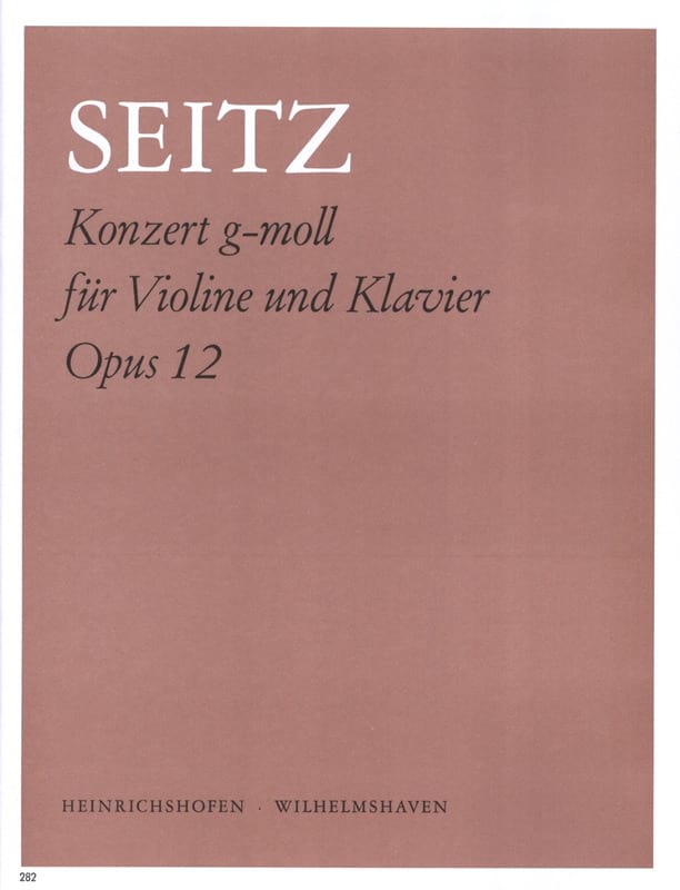 Konzert g-moll op. 12 Friedrich Seitz Partition Violon