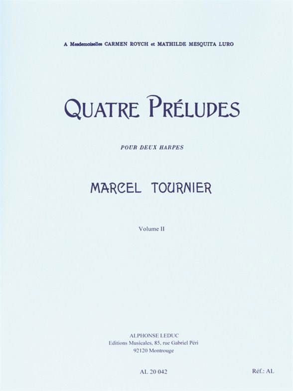 4 Preludes - Volume 2 N° 3-4 Marcel Tournier Partition
