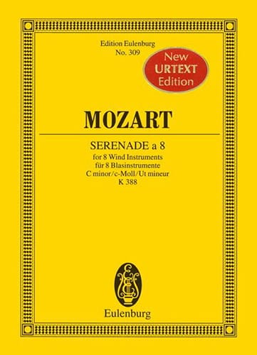 Serenade Nr. 12 c-moll KV 388 - Partitur MOZART Partition Petit format