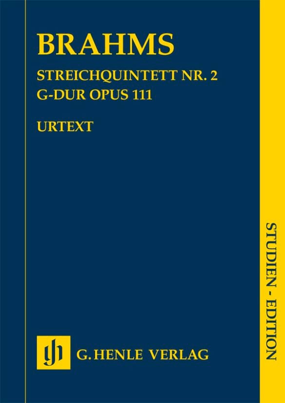 Quintette à Cordes opus 111 - Score BRAHMS Partition Petit format